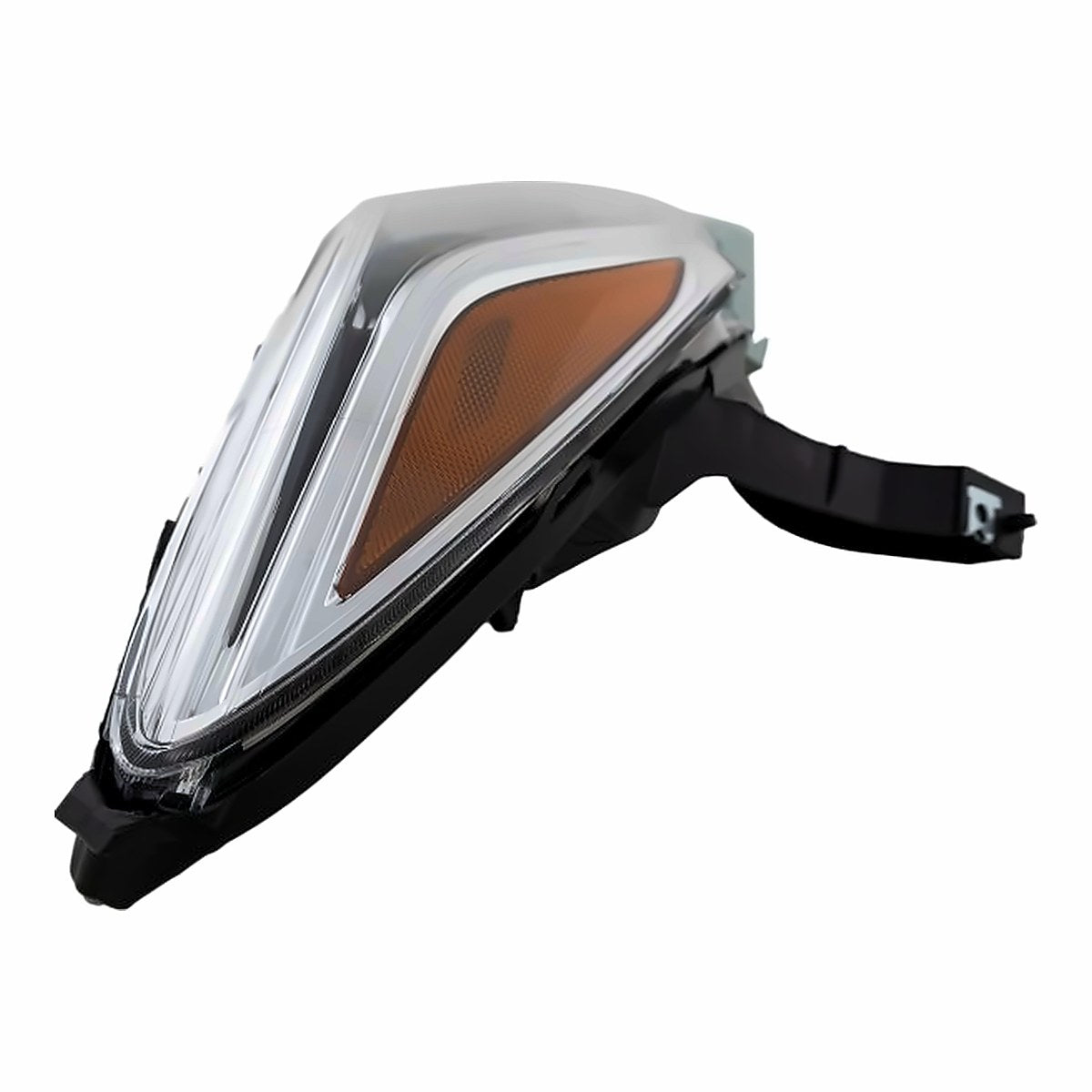 2013-2016 Nissan Pathfinder Headlight Passenger Side Halogen Chrome Bezel – Angle View (NI2503221)