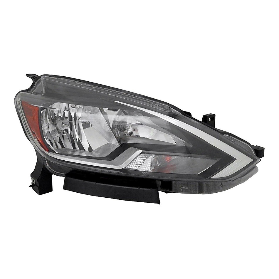 Front View - 2016-2019 Nissan Sentra Halogen Headlight Assembly Passenger Side RH High Quality NI2503244