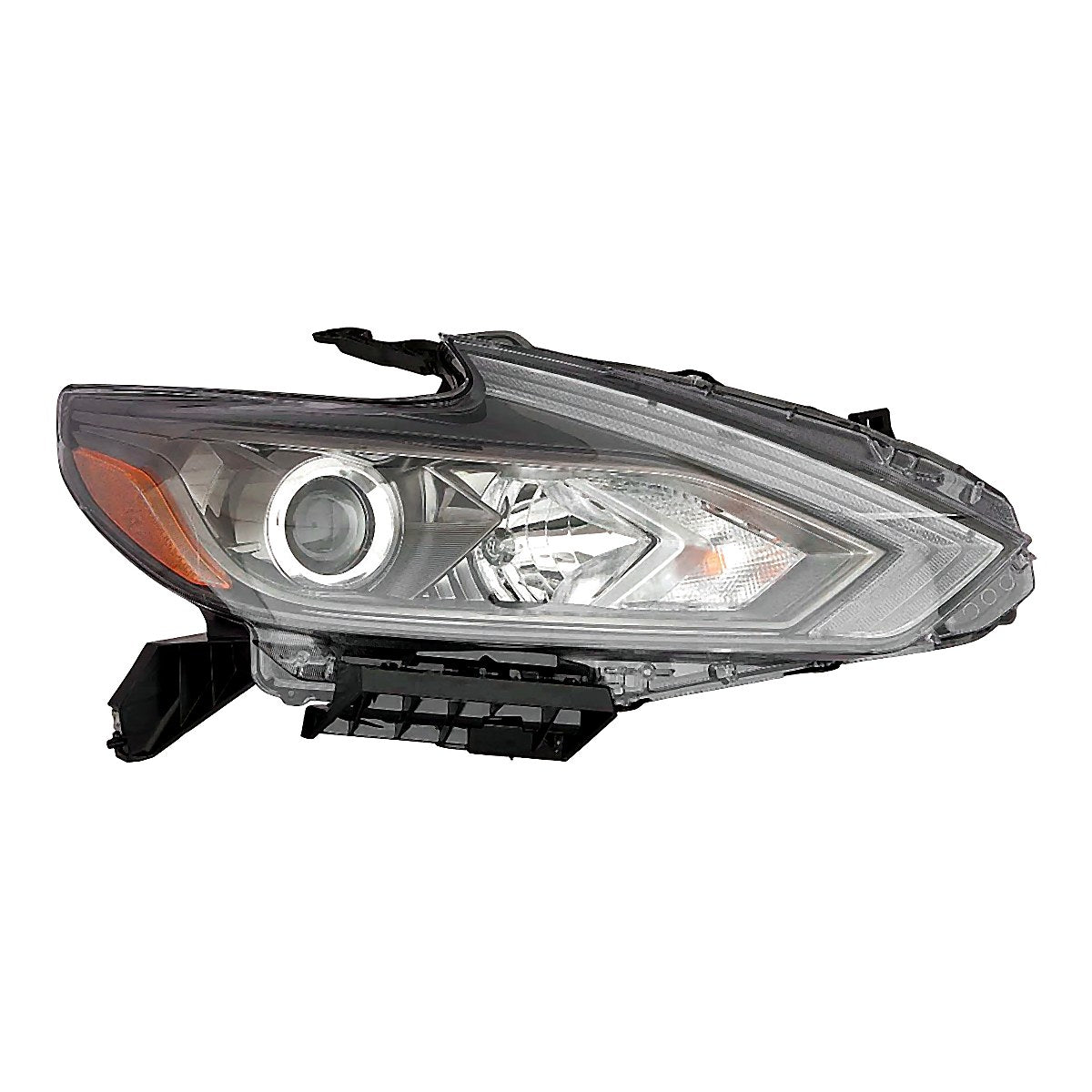 2016-2018 Nissan Altima Headlight Passenger Side Halogen With Black Bezel Without Led Daytime Running Light – NI2503249