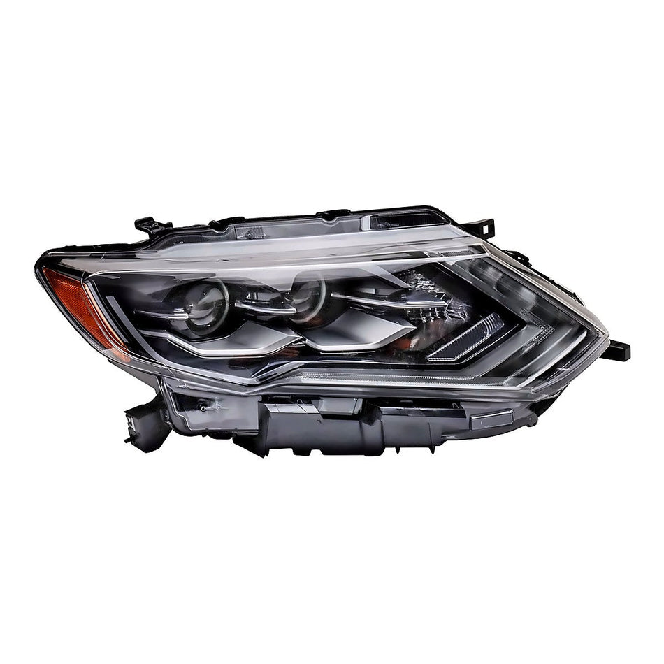 2017-2018 Nissan Rogue Hybrid Headlight Passenger Side - side angle, Part NI2503256