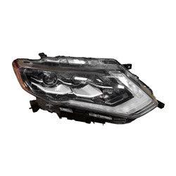 2017-2018 Nissan Rogue Headlight Passenger Side Led 