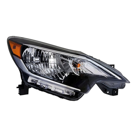 2017-2019 Nissan Versa_Hatchback Headlight Passenger Side Halogen With Black Bezel – Front View (NI2503257)