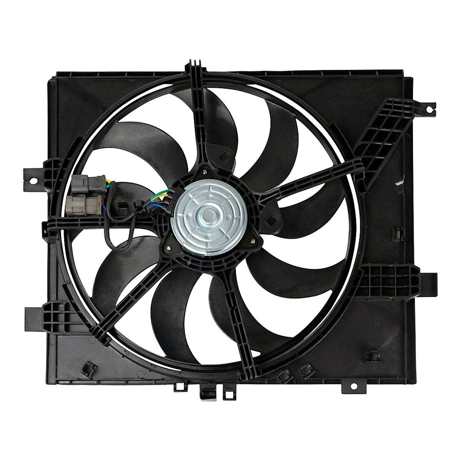 2012-2019 Nissan Versa Sedan Cooling Fan - side angle, Part NI3115143