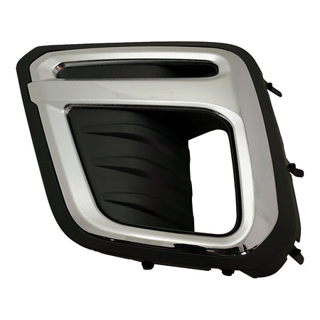 2019-2021 Subaru Forester Fog Light Bezel Front Driver Side Chrome/Textured Black Use With Led Fogs Touring Model – Front View (SU1038120)