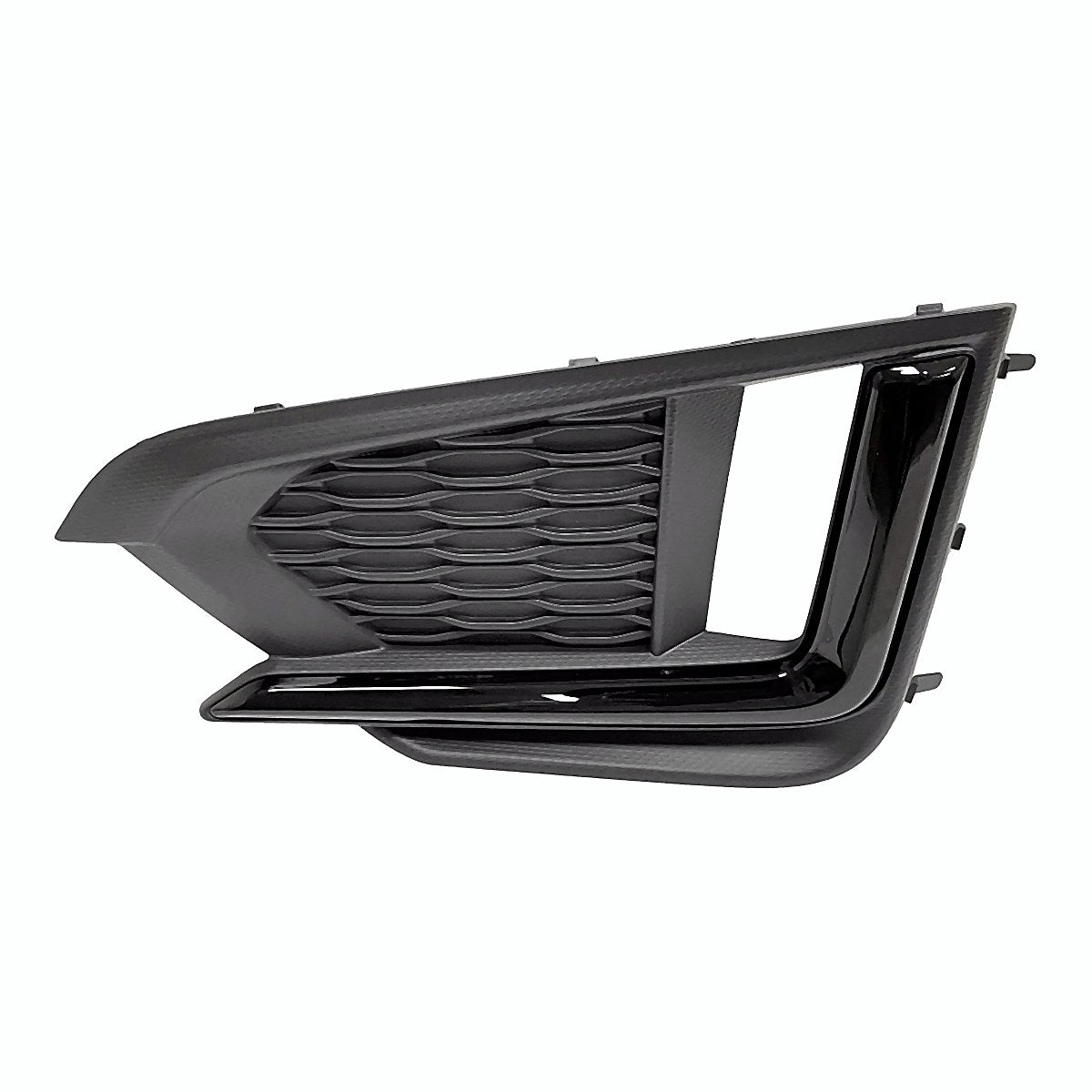 2017-2019 Subaru Impreza Fog Light Cover Driver Side Textured Black With Gloss Black / Drl – Front View (SU1038129)
