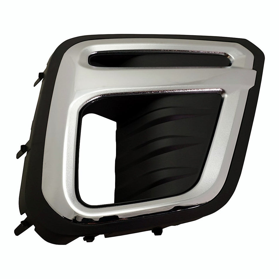 2019-2021 Subaru Forester Fog Light Bezel Front Passenger Side Chrome/Textured Black Use With Led Fogs Touring Model – Front View (SU1039120)