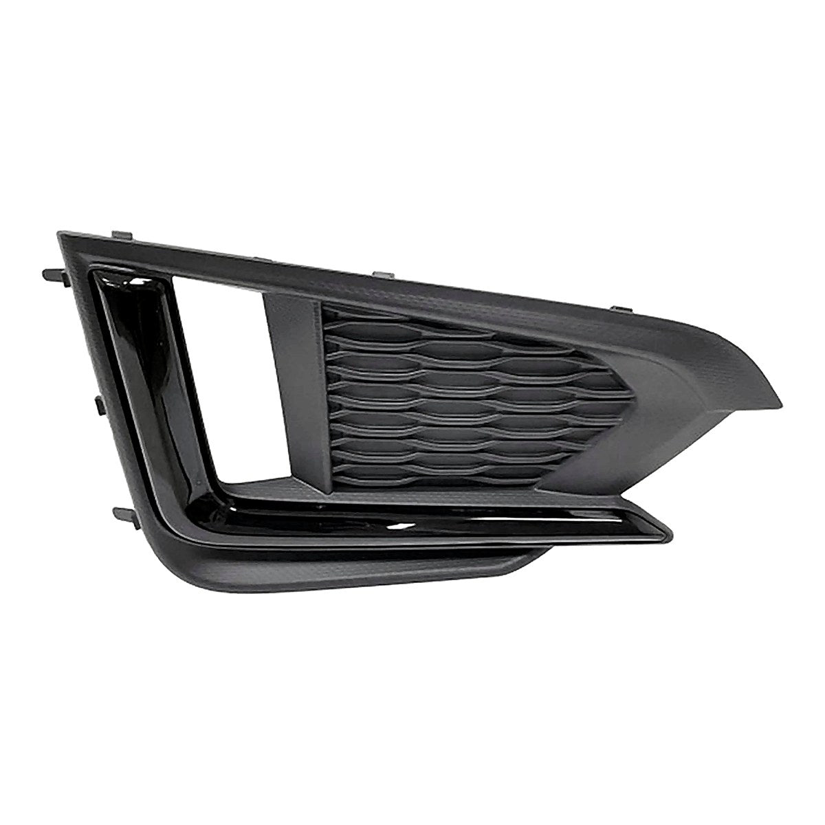 2017-2019 Subaru Impreza Fog Light Cover Passenger Side Textured Black With Gloss Black / Drl – Front View (SU1039129)