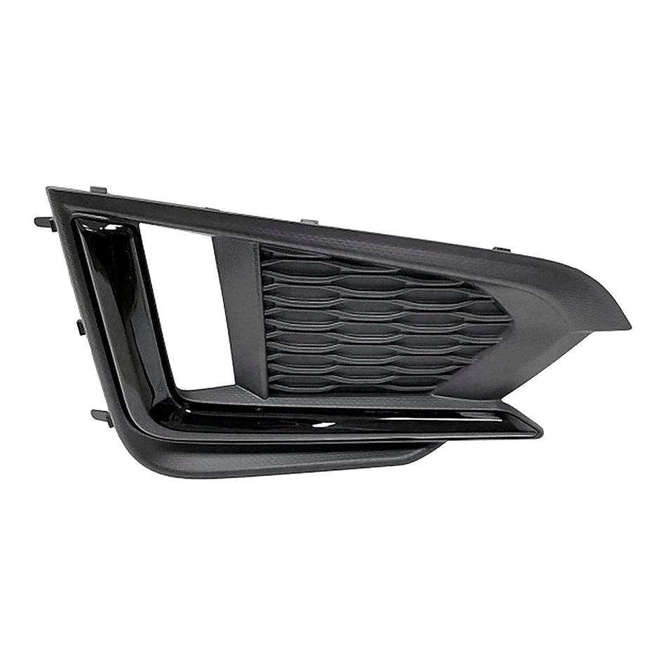 2017-2019 Subaru Impreza Fog Light Cover Passenger Side Textured Black With Gloss Black / Drl – Front View (SU1039129)