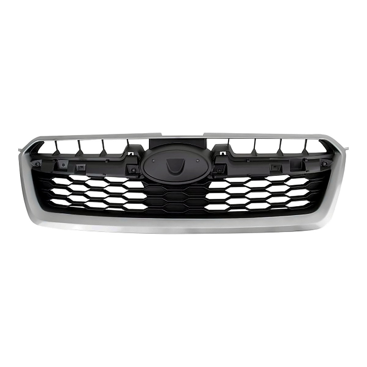 2012-2014 Subaru Impreza Grille Gray With Chrome Moulding – Front View (SU1200145)
