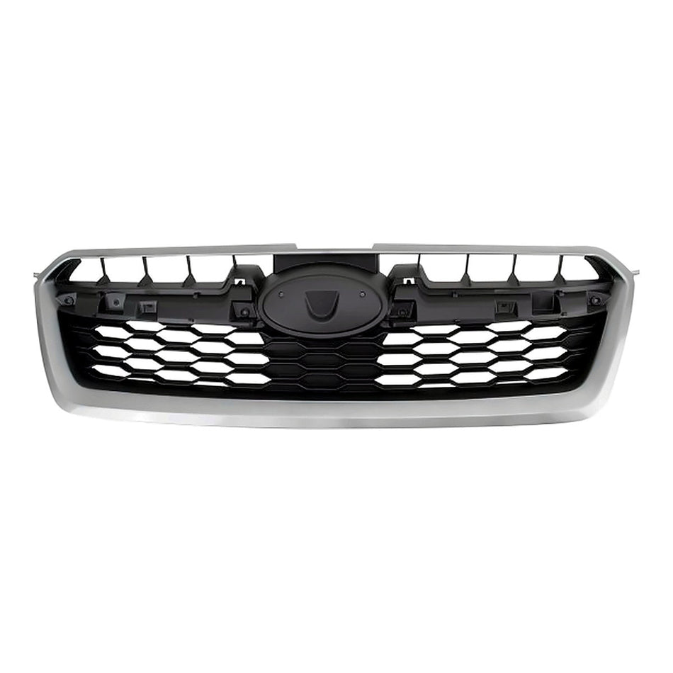 2012-2014 Subaru Impreza Grille Gray With Chrome Moulding – Front View (SU1200145)