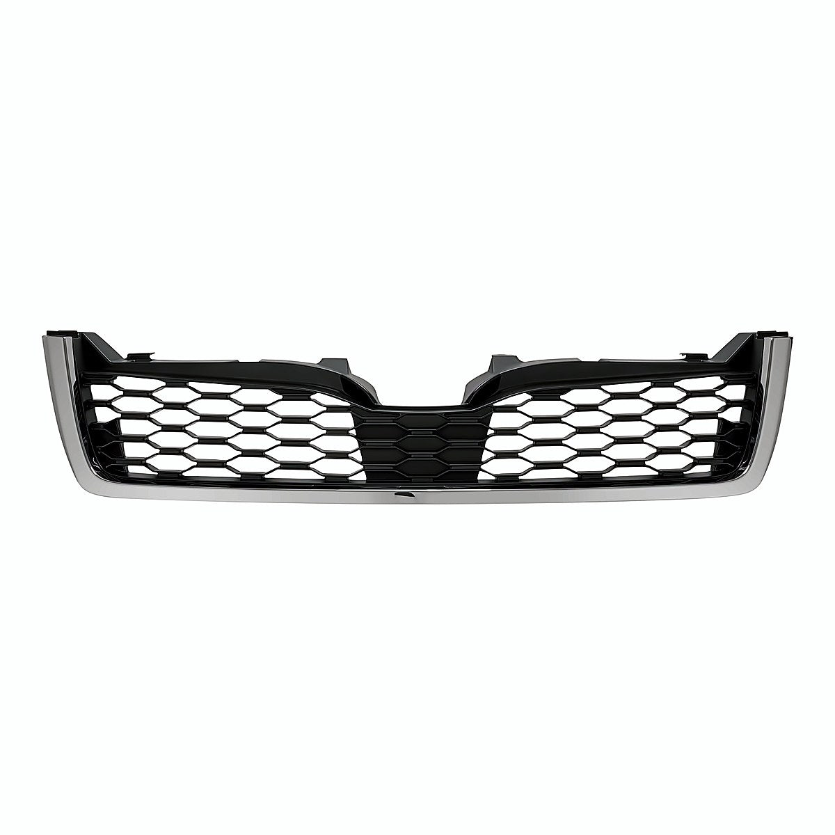 2014-2016 Subaru Forester Grille Matte Dark Gray With Chrome Mldg 2.0L Turbo (Bumper Mounted) – Front View (SU1200153)