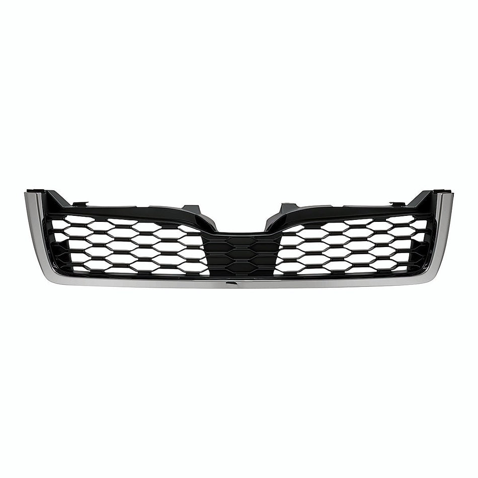 2014-2016 Subaru Forester Grille Matte Dark Gray With Chrome Mldg 2.0L Turbo (Bumper Mounted) – Front View (SU1200153)