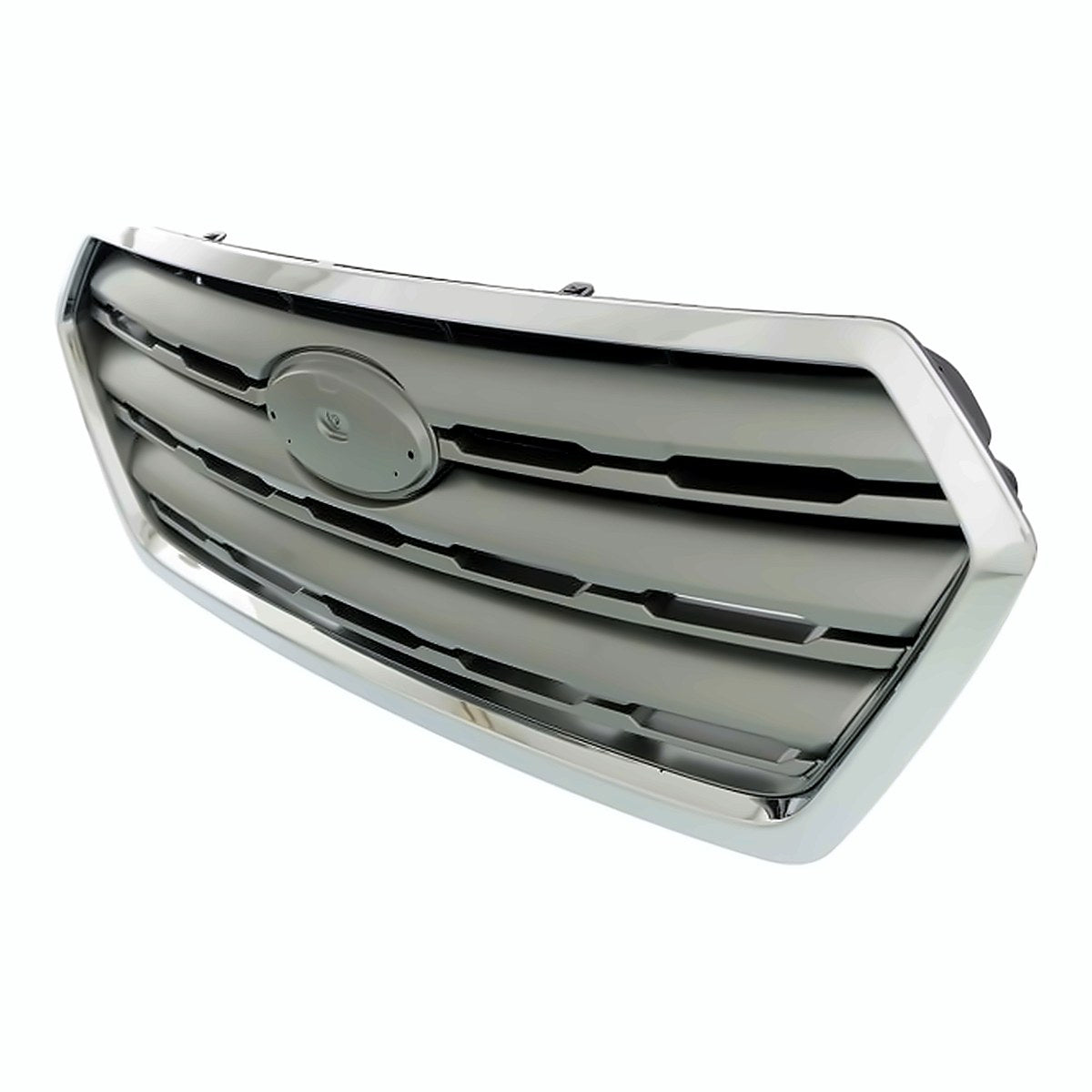2015-2017 Subaru Outback Wagon Grille Painted Silver Gray With Chrome Moulding – Side View (SU1200159)