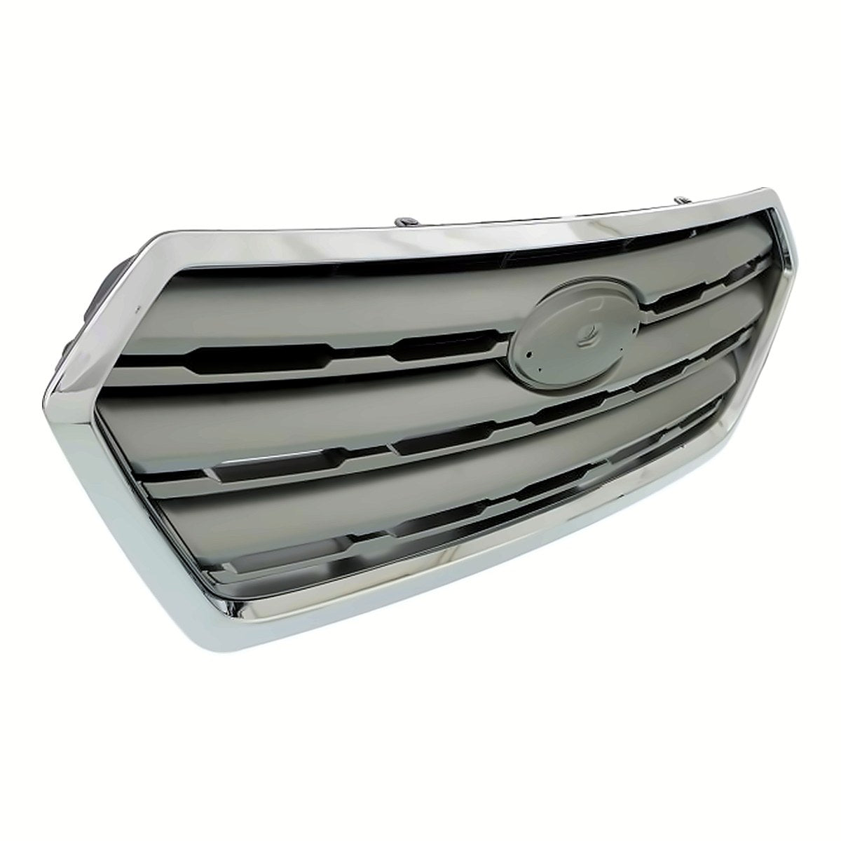 2015-2017 Subaru Outback Wagon Grille Painted Silver Gray With Chrome Moulding – Side View (SU1200159)