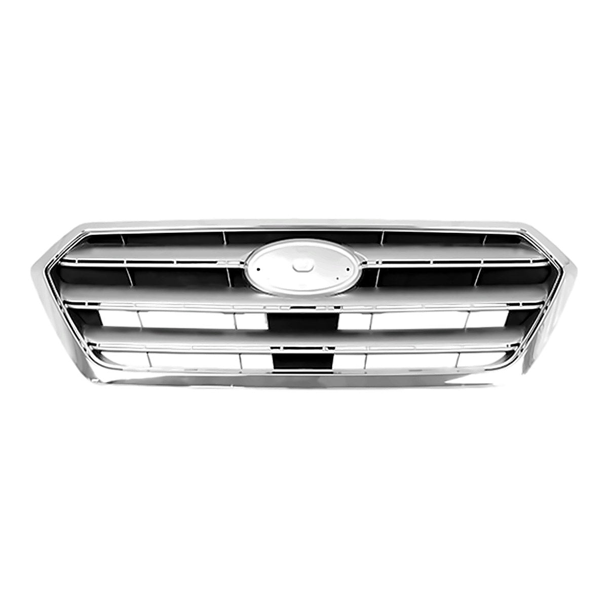 2015-2017 Subaru Legacy Grille Painted Silver Gray With Chrome Moulding – Front View (SU1200162)