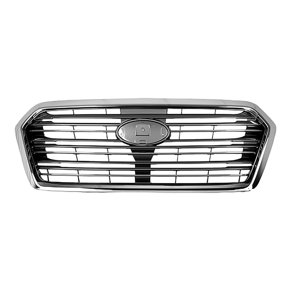 2019-2022 Subaru Ascent Grille Exclude Premier/Touring Models Without Camera Silver With Chrome Frontame – Front View (SU1200182)