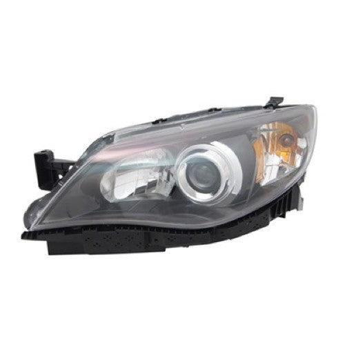 2008-2011 Subaru Impreza Headlight Driver Side Black Halogen 
