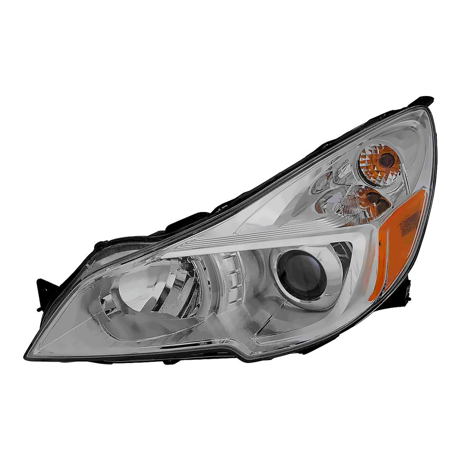 2013-2014 Subaru Outback Wagon Headlight Driver Side With Chrome Bezel – Front View (SU2502143)