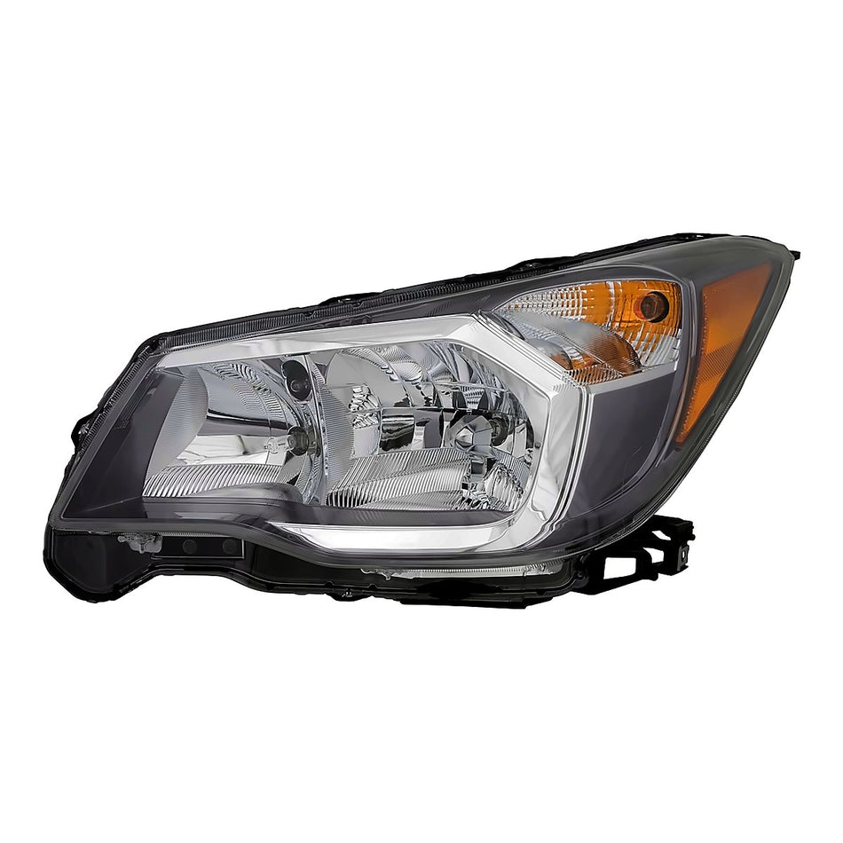 2014-2016 Subaru Forester Headlight Driver Side Halogen 2.0L Gray Bezel – Front View (SU2502146)
