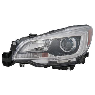 2015-2017 Subaru Legacy Headlight Driver Side Halogen With Black Bezel/Chrome Trim 3.6L 