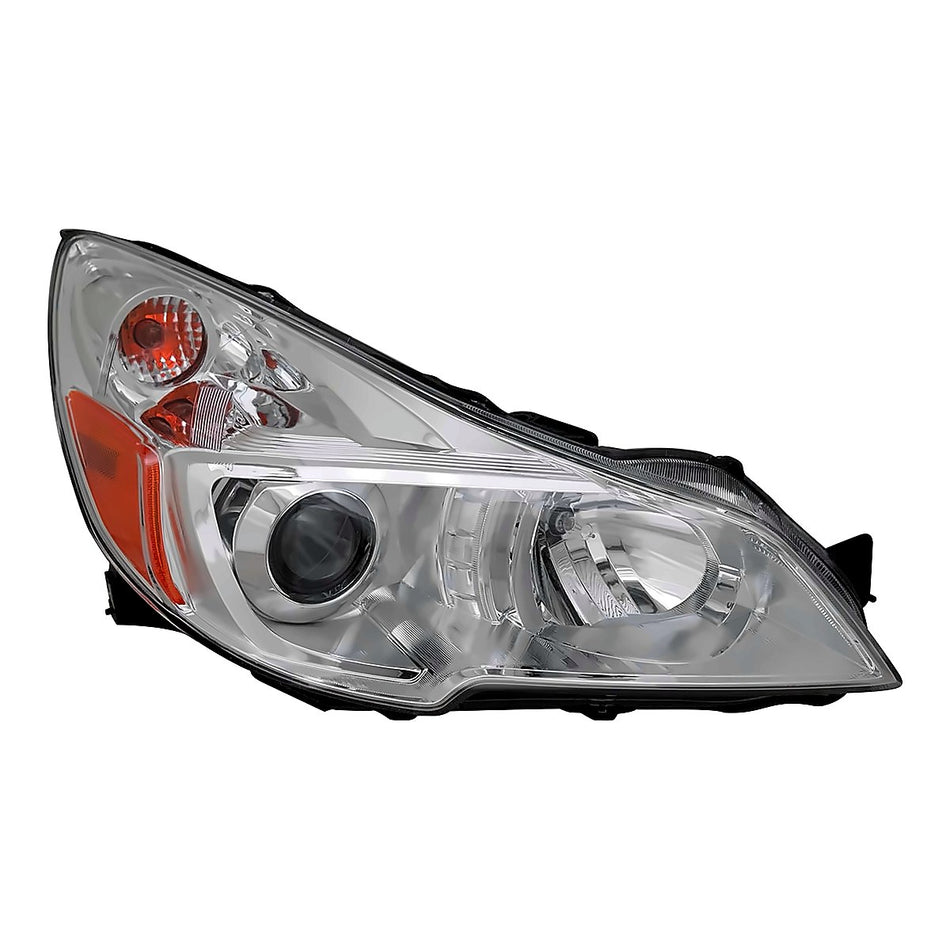 2013-2014 Subaru Outback Wagon Headlight Passenger Side With Chrome Bezel – Front View (SU2503143)