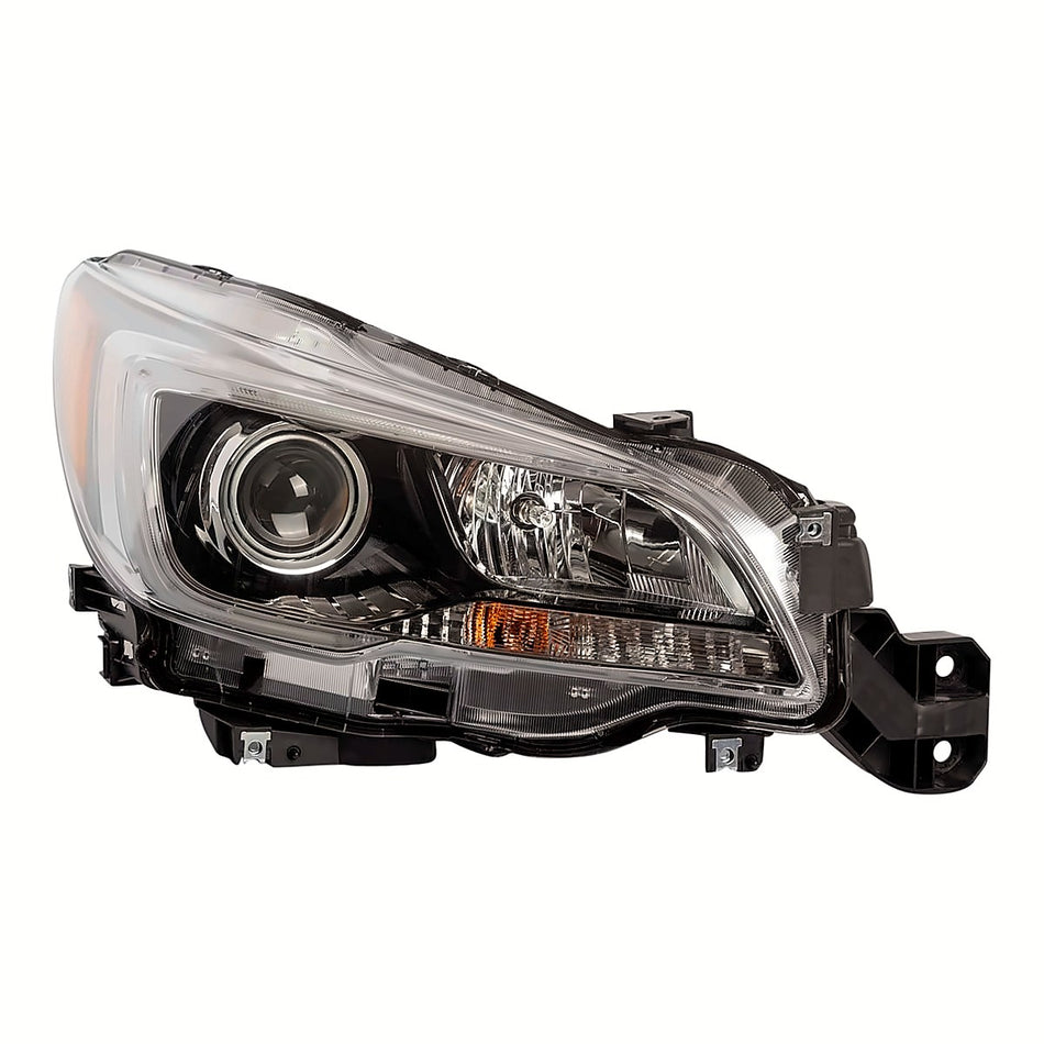 2015-2017 Subaru Legacy Headlight Passenger Side Halogen With Black Bezel/Chrome Trim 3.6L – Side View (SU2503149)
