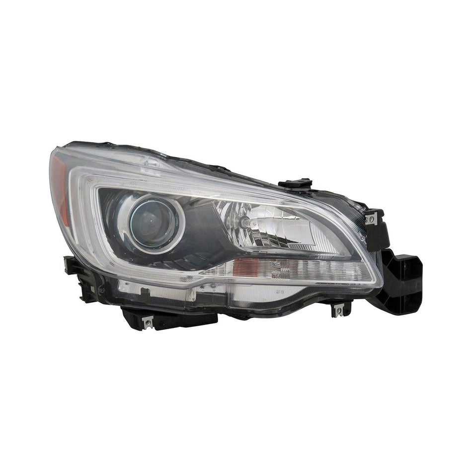 2015-2017 Subaru Legacy Headlight Passenger Side Halogen With Black Bezel/Chrome Trim 3.6L 