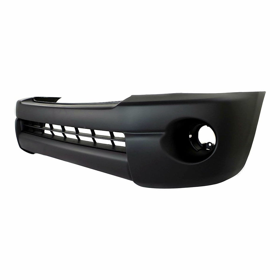 2005-2011 Toyota Tacoma Bumper Front Fine Textured Black Base Model Without Flare Without Spoiler_TO1000304-2