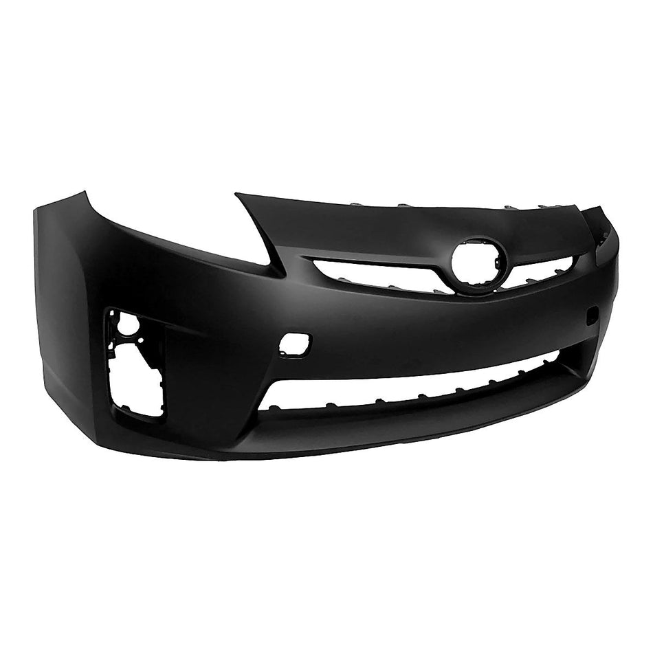 2010-2011 Toyota Prius Bumper Front Primed Without Sensor Without Washer Hole For Halogen Headlight_TO1000359-2