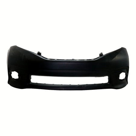 2011-2017 Toyota Sienna Bumper Front Se Primed With Textured Center Area With Round Fog Holes_TO1000367