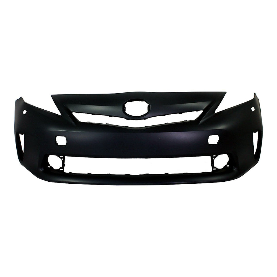 2012-2014 Toyota Prius_V Bumper Front Primed Without Sensor With Washer Hole_TO1000390