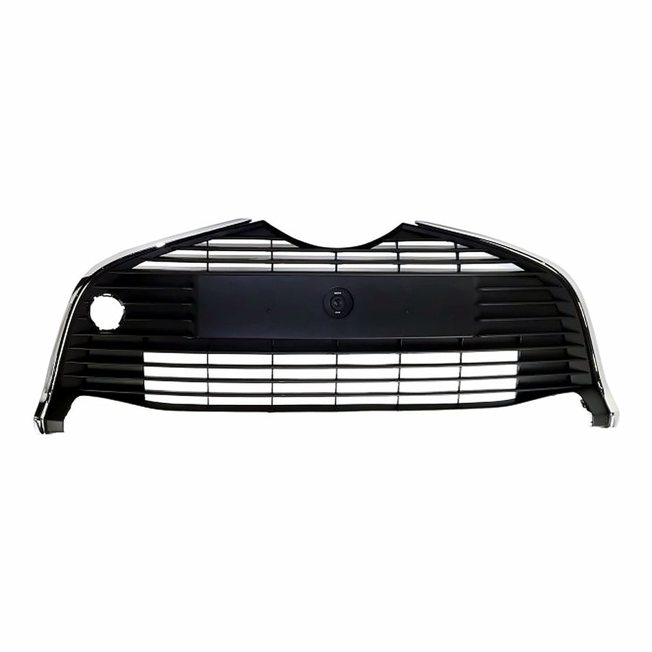 2015-2017 Toyota Yaris_Hatchback Grille Lower Matte Black With Chrome Trim Without Fog Light – Front View (TO1036162)
