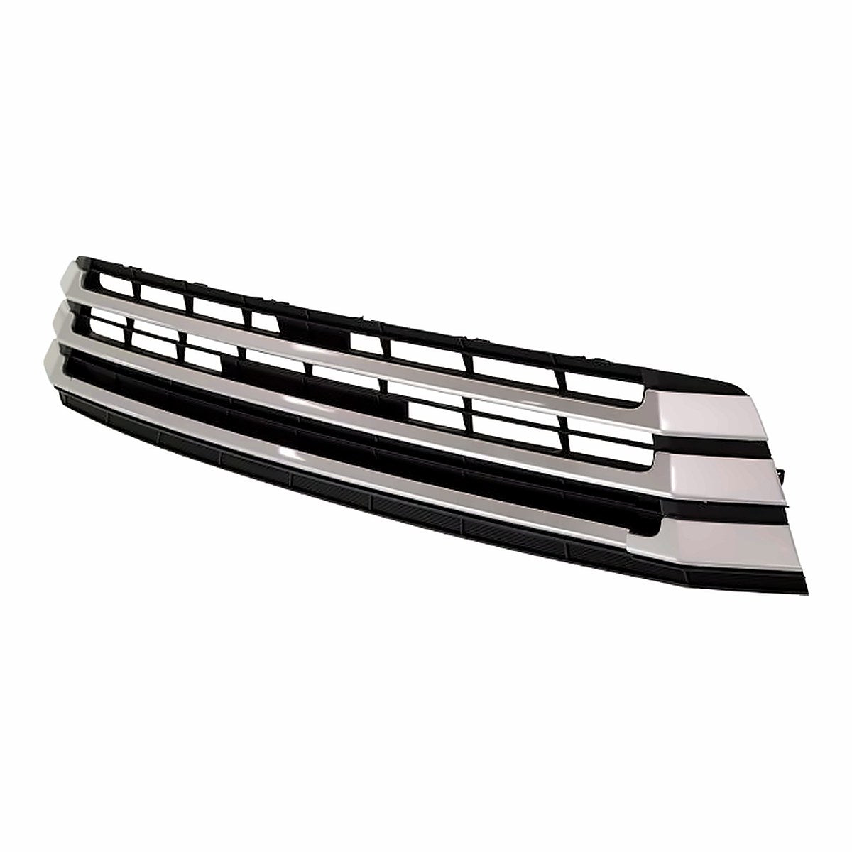 2017-2019 Toyota Highlander Grille Lower Matte Black With Silver Moulding – Side View (TO1036173)