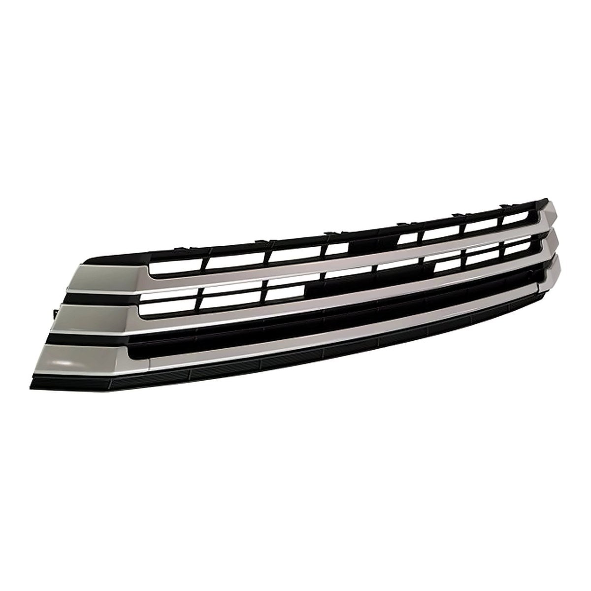 2017-2019 Toyota Highlander Grille Lower Matte Black With Silver Moulding – Side View (TO1036173)