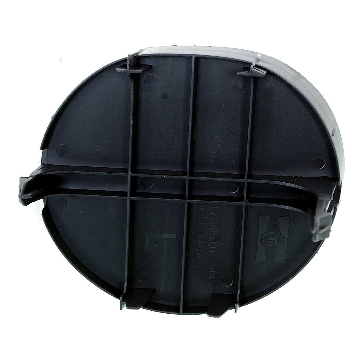 2005-2008 Toyota Matrix Fog Light Cover Front Driver Side Round Matte Black – Back View (TO1038121)