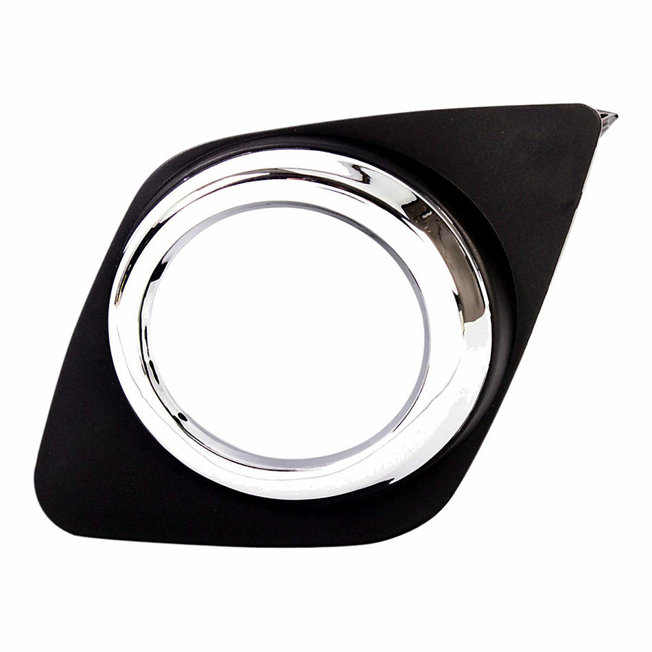 2009-2012 Toyota Rav4 Fog Light Bezel Front Driver Side Base/Sport Matte Finish With Chrome Ring – Front View (TO1038129)