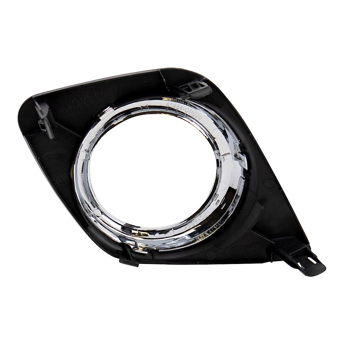 2009-2012 Toyota Rav4 Fog Light Bezel Front Driver Side Base/Sport Matte Finish With Chrome Ring – Back View (TO1038129)