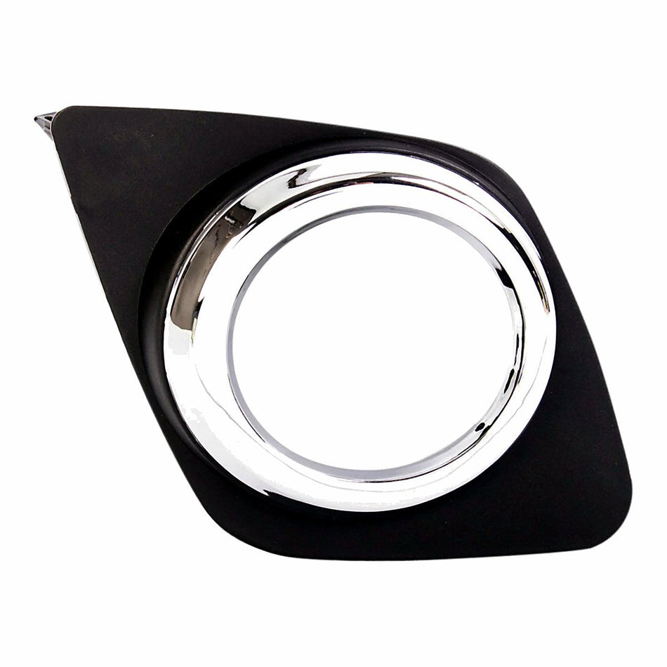 2009-2012 Toyota Rav4 Fog Light Bezel Front Passenger Side Base/Sport Matte Finish With Chrome Ring – Front View (TO1039129)