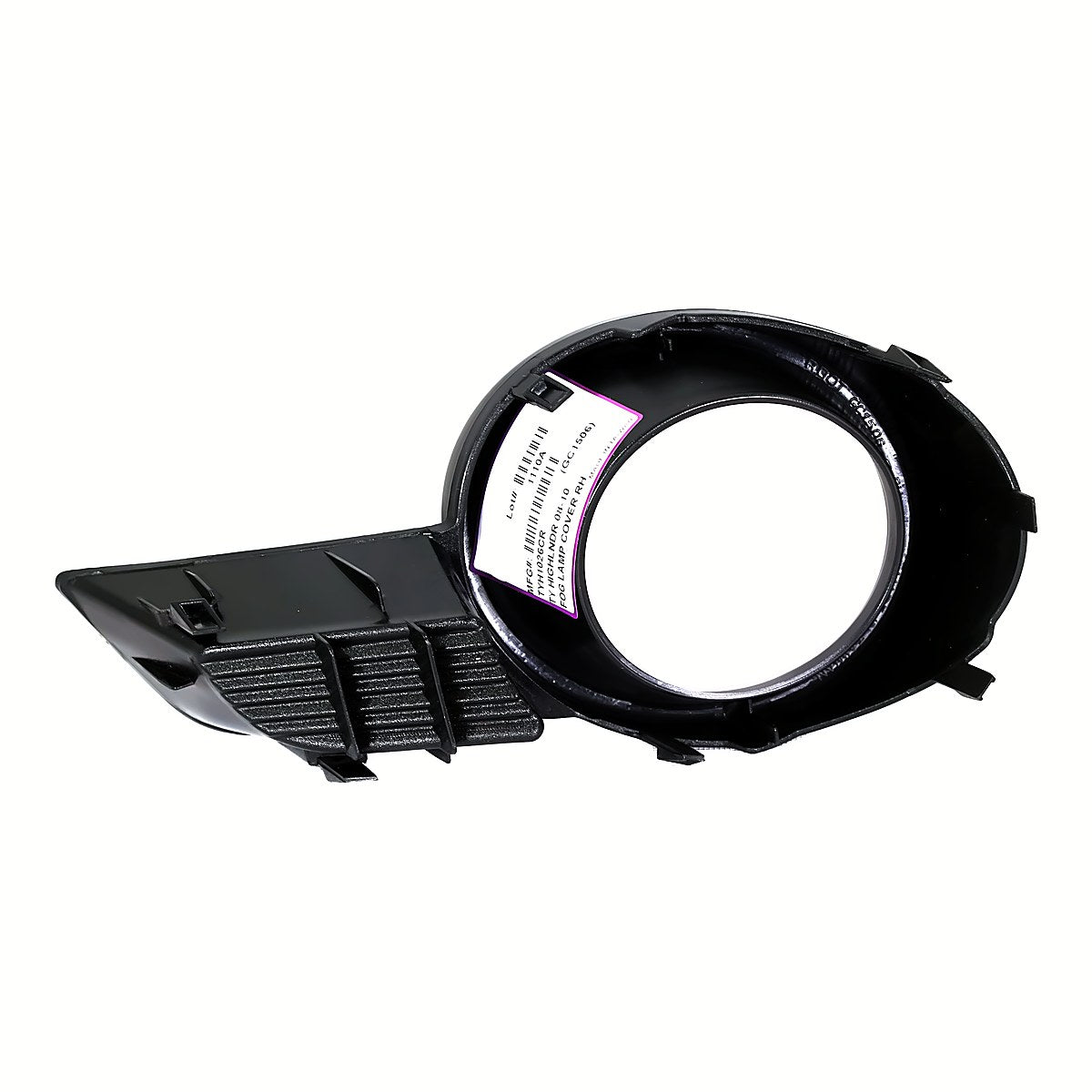 2008-2010 Toyota Highlander Fog Light Cover Front Passenger Side Ptd-Black With Towing Pkg – Back View (TO1039143)