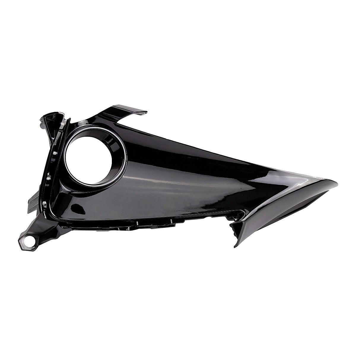 2019-2022 Toyota Corolla_Hatchback Fog Light Bezel Front Passenger Side Bright Black Finish – Front View (TO1039231)