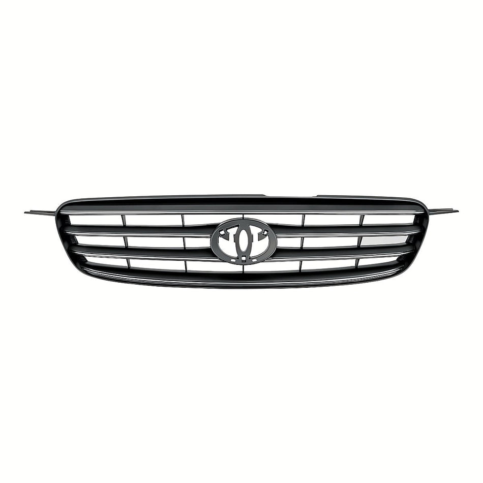 2003-2004 Toyota Corolla_Sedan Grille Chrome/Black – Front View (TO1200244)
