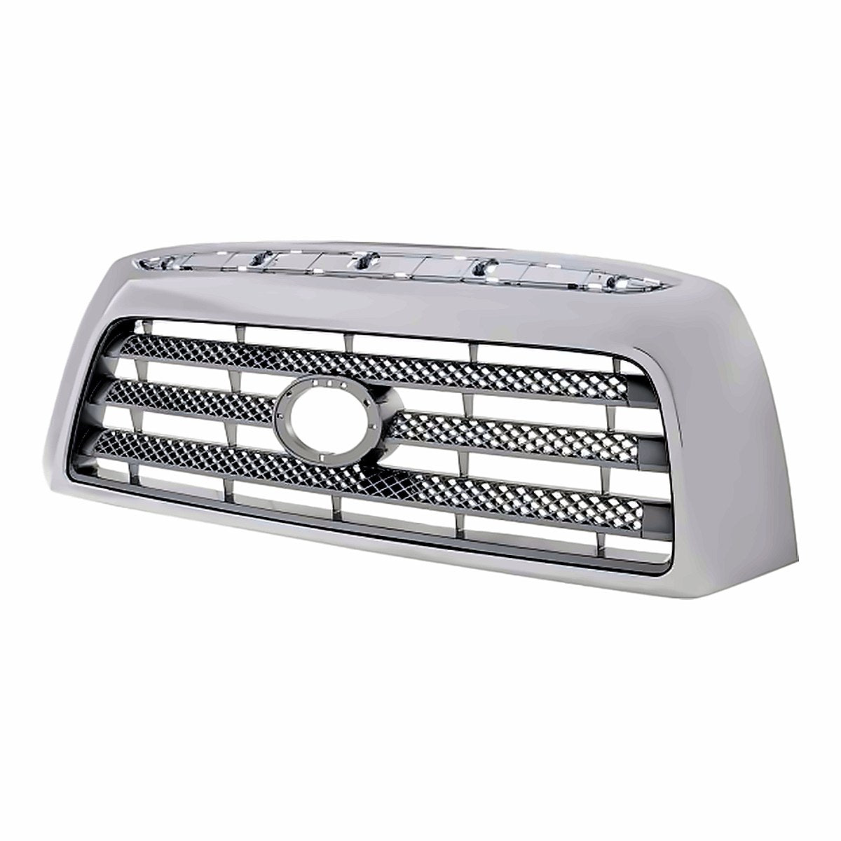 2007-2009 Toyota Tundra Grille Ltd Model Gray With Chrome Frontame – Side View (TO1200303)