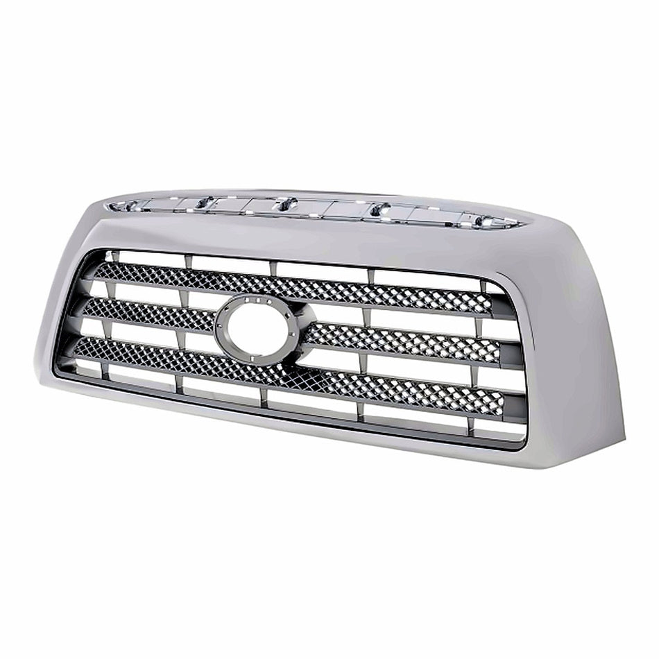 2007-2009 Toyota Tundra Grille Ltd Model Gray With Chrome Frontame – Side View (TO1200303)