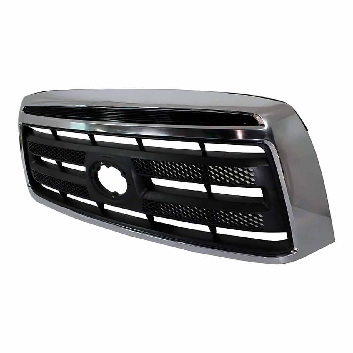 2010-2013 Toyota Tundra Grille Matte-Black With Chrome Frontame Exclude Ltd Model – Side View (TO1200337)