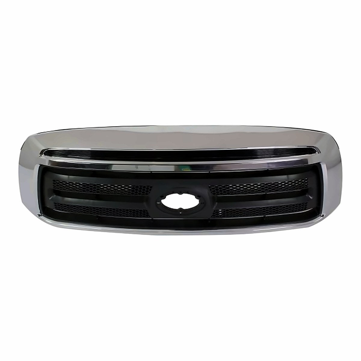 2010-2013 Toyota Tundra Grille Matte-Black With Chrome Frontame Exclude Ltd Model – Back View (TO1200337)