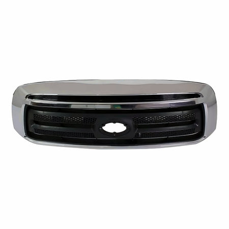 2010-2013 Toyota Tundra Grille Matte-Black With Chrome Frontame Exclude Ltd Model – Back View (TO1200337)