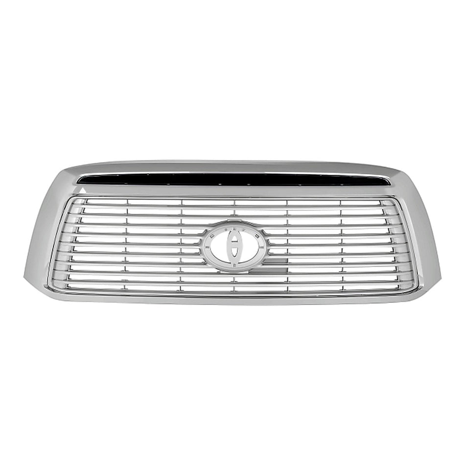 2010-2013 Toyota Tundra Grille Ltd/Platinum Model Without Sport Pkg Chrome With Silver Billet Insert Same As To1200364 – Front View (TO1200338)