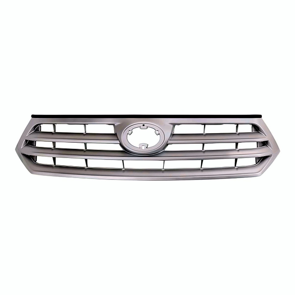 2011-2013 Toyota Highlander Grille Painted Silver – Front View (TO1200346)