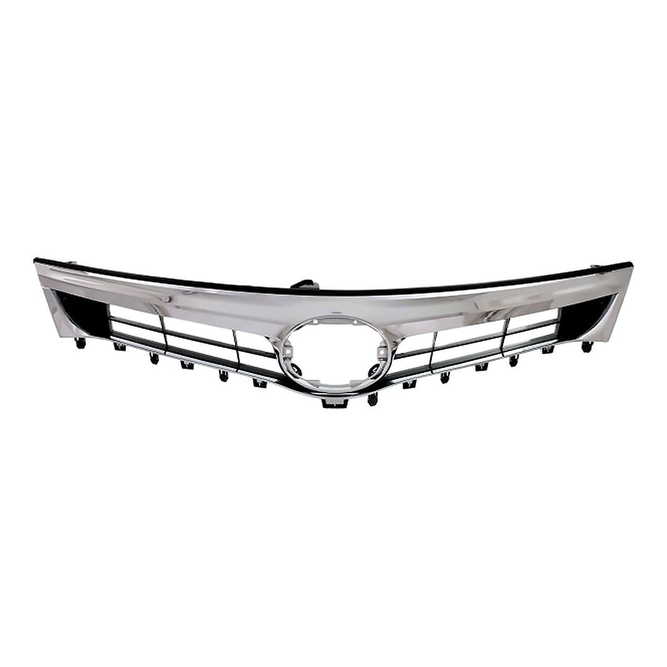 2013-2015 Toyota Avalon Grille Matte-Black With Chrome Mldg Without Pre-Collision Without Emblem – Front View (TO1200357)