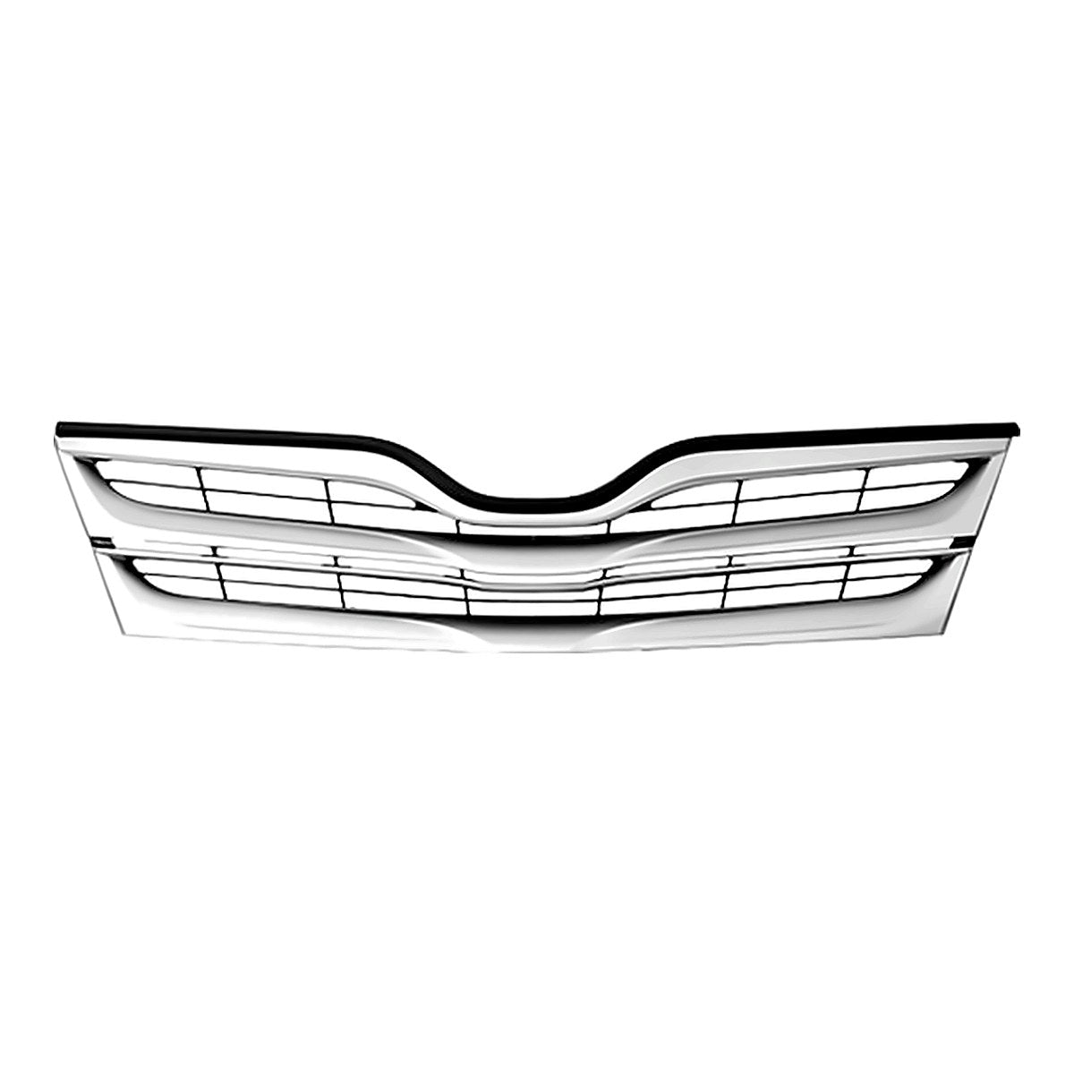 2013-2016 Toyota Venza Grille Painted Silver/Black – Front View (TO1200359)